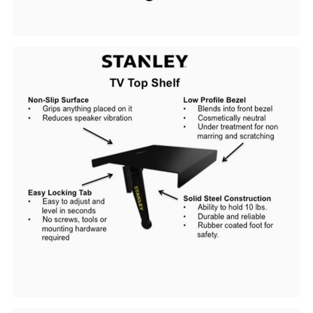 TV Top Shelf for Small Electronic Devices